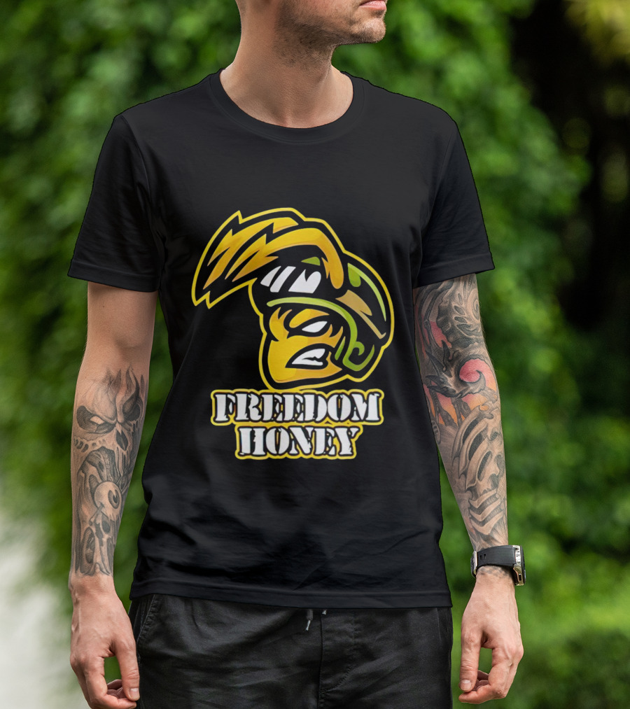 Cory Morgan Freedom Honey Helmet Character T-Shirt