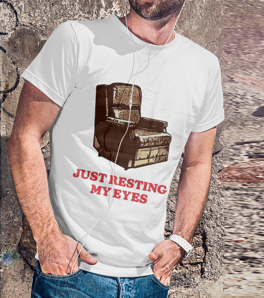 Just Resting My Eyes Armchair Retro Humor T-Shirt