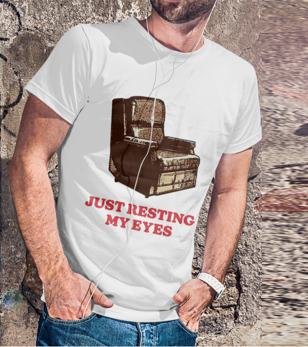 Just Resting My Eyes Armchair Retro Humor T-Shirt