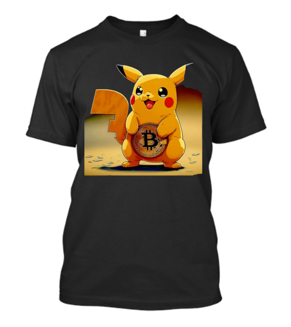 Pikacoin Bitcoin Pikachu Holding Cryptocurrency Coin T-Shirt