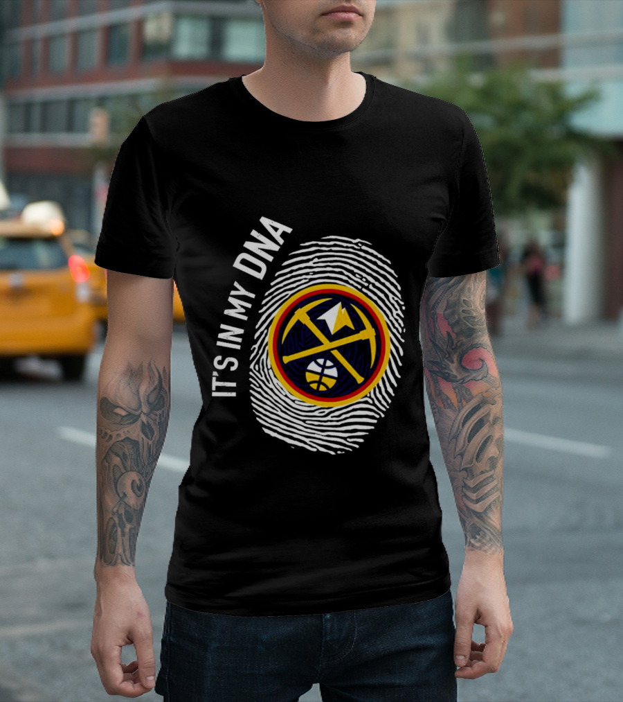 Denver Nuggets Basketball DNA Fingerprint Pride T-Shirt