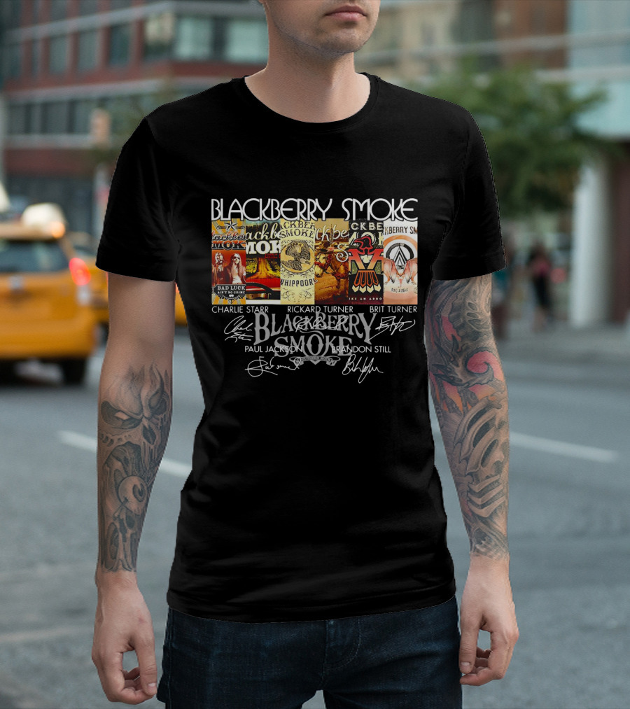 BLACKBERRY SMOKE CHARLIE STARR RICKARD TURNER BRIT TURNER PAUL JACKSON BRANDON STILL T-Shirt
