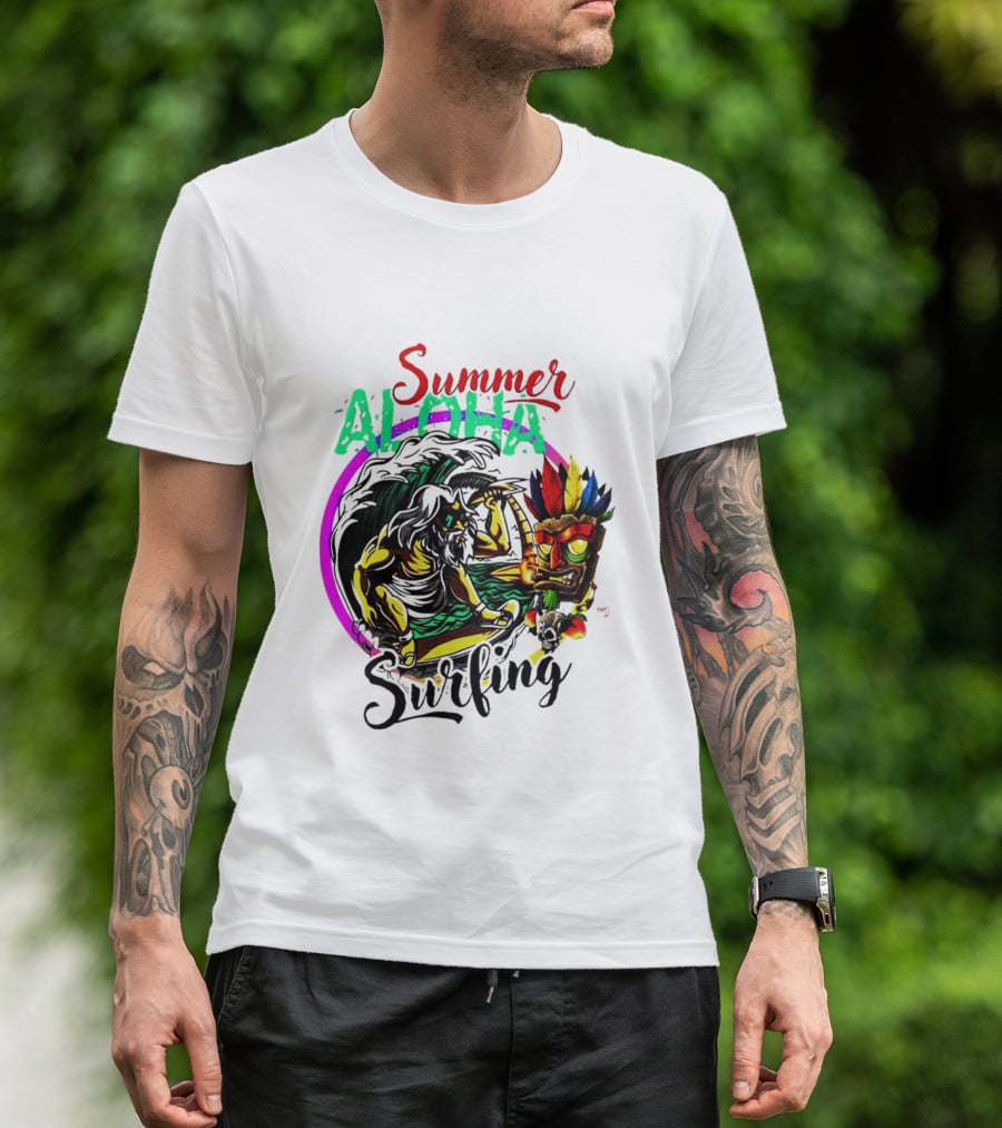 Summer Aloha Surfing Tiki Spirit Adventure T-Shirt