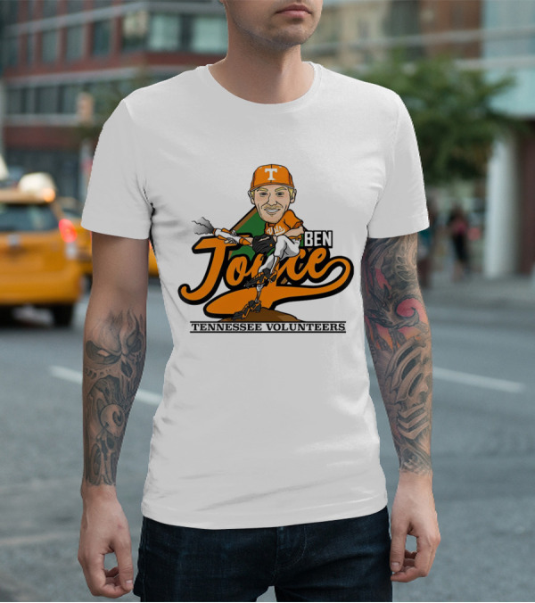 Ben Joyce Tennessee Volunteers Pitcher Caricature Orange Jersey T-Shirt