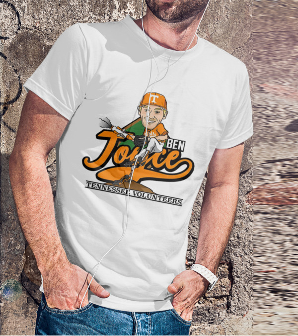 Ben Joyce Tennessee Volunteers Pitcher Caricature Orange Jersey T-Shirt