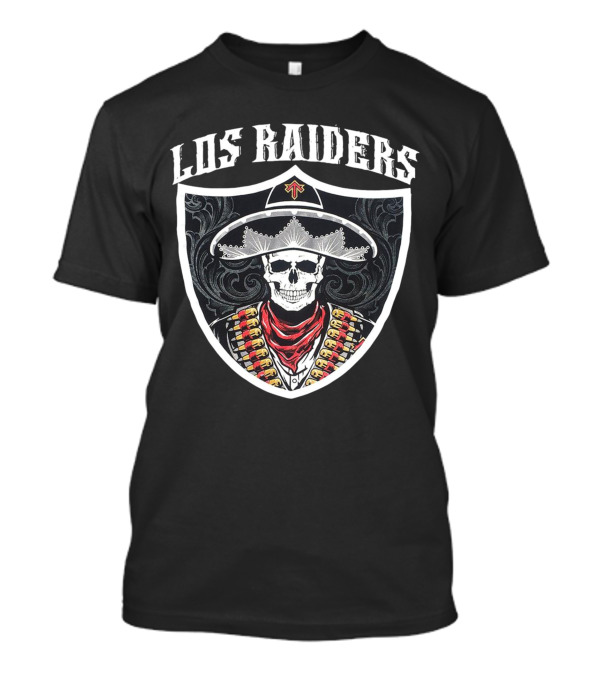 Los Raiders Sombrero Skull Shield T-Shirt