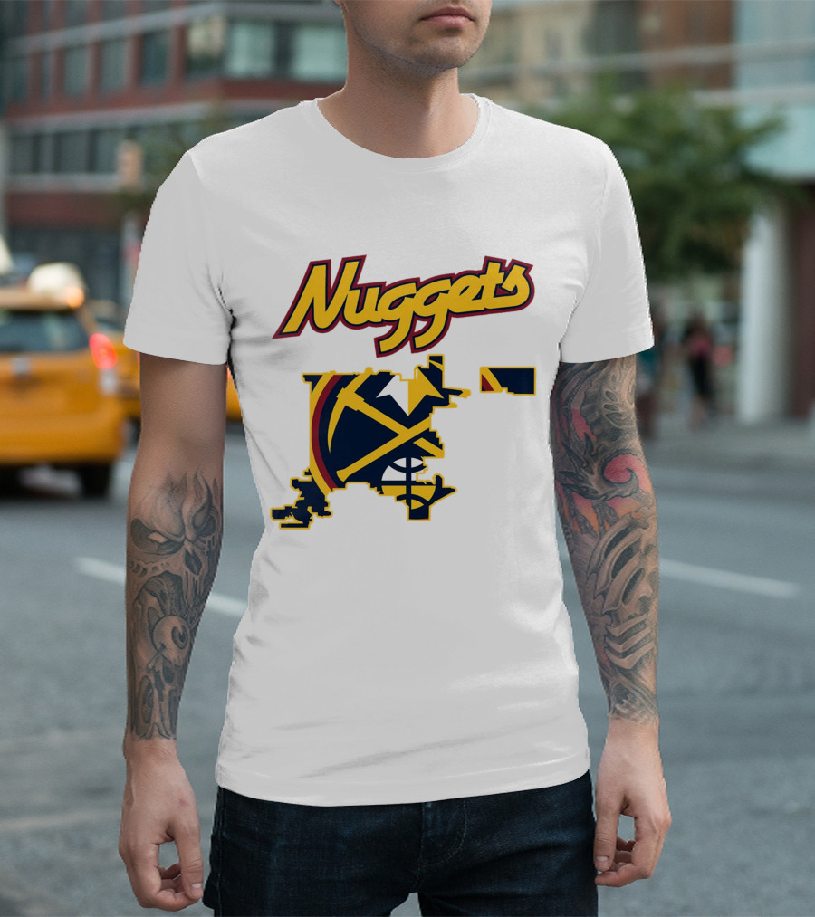 Nuggets Denver Map Basketball Team T-Shirt