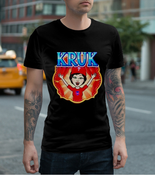 Kruk Philadelphia Phillies Cartoon Character Red Hat T-Shirt
