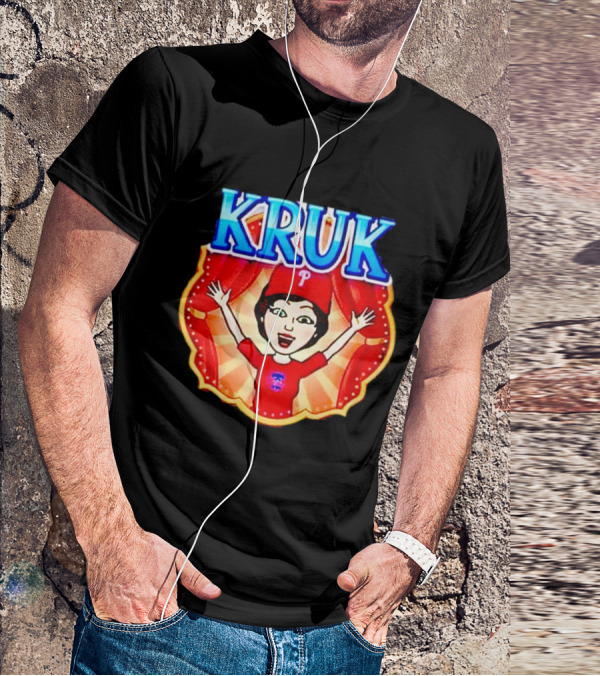 Kruk Philadelphia Phillies Cartoon Character Red Hat T-Shirt