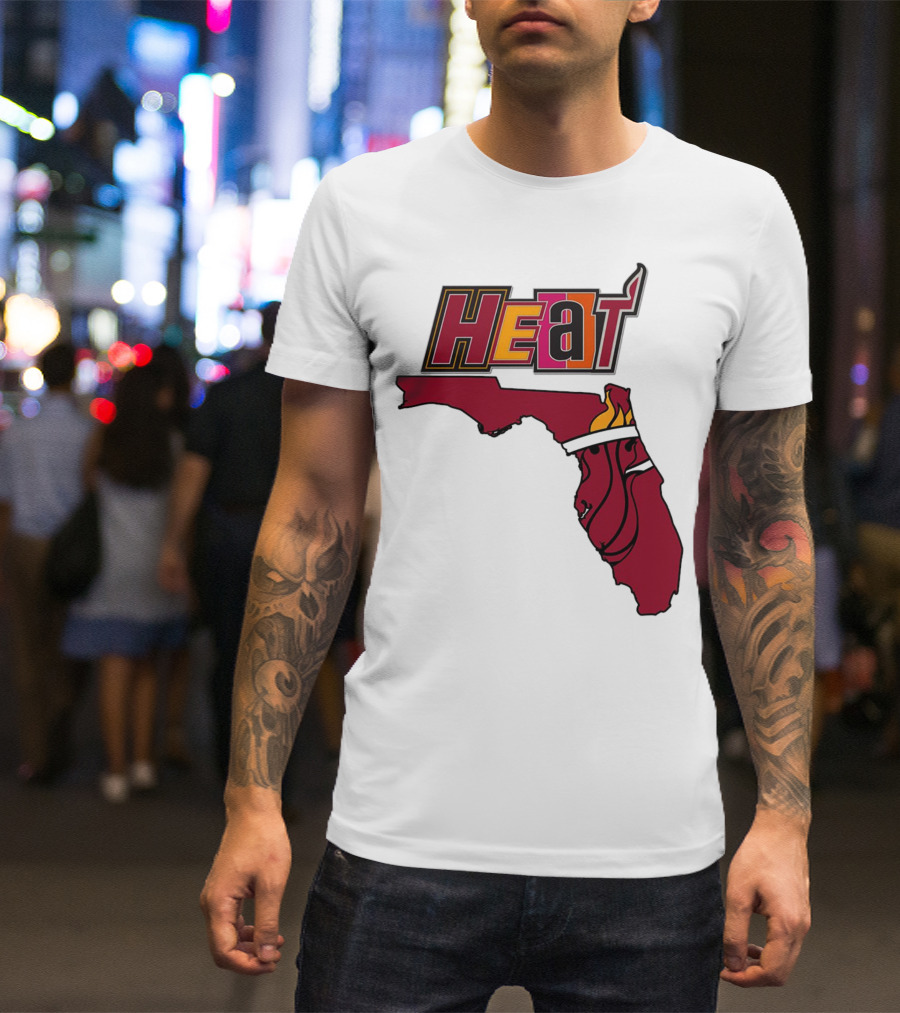 Heat Map Florida Basketball Emblem T-Shirt