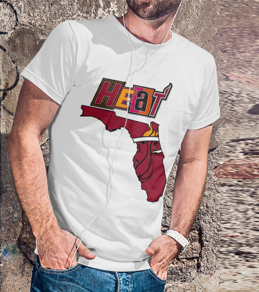 Heat Map Florida Basketball Emblem T-Shirt
