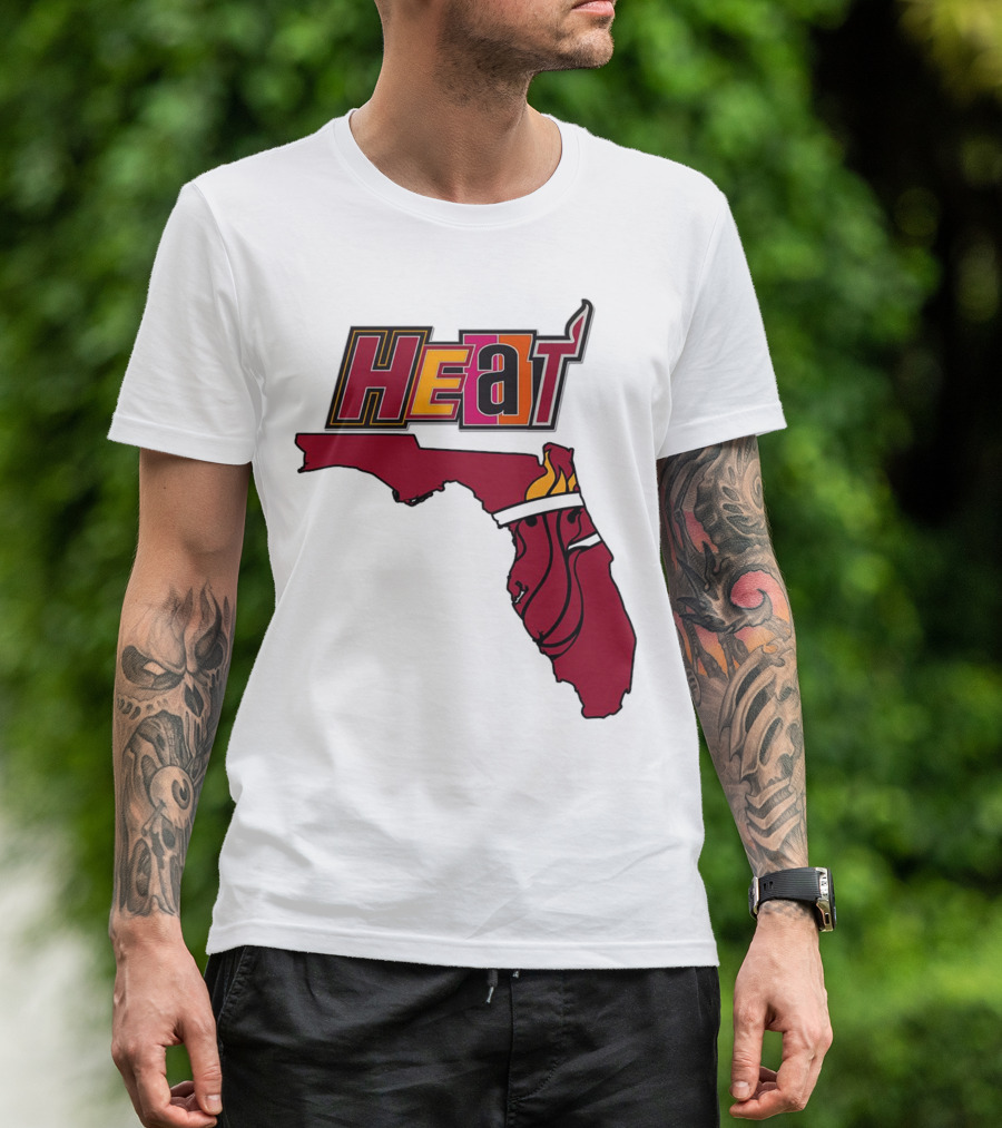 Heat Map Florida Basketball Emblem T-Shirt