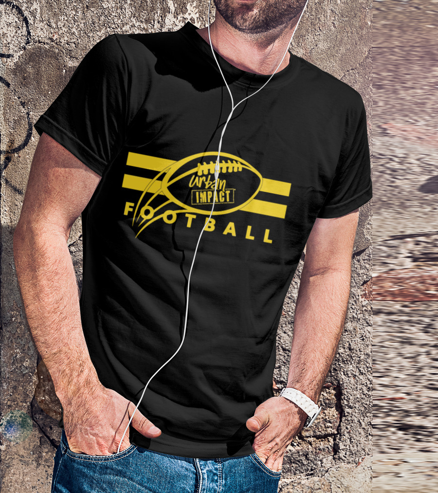 Urban Impact Football Yellow Stripes T-Shirt