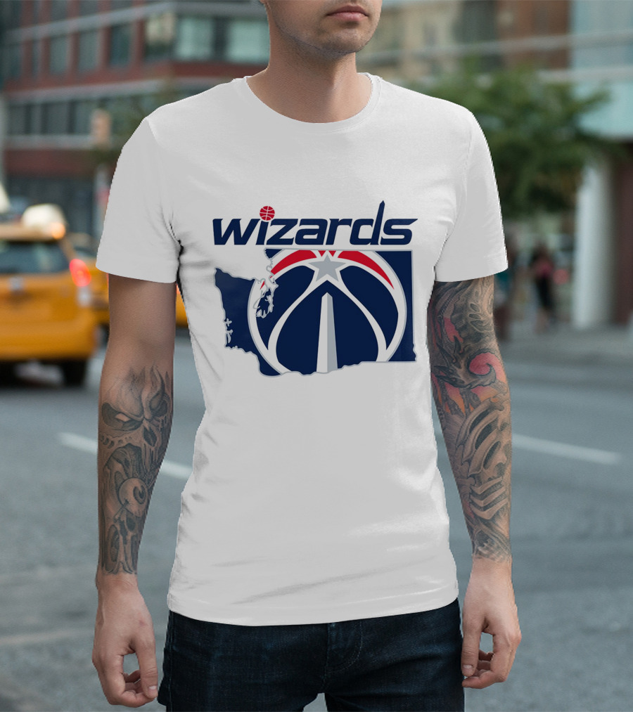 Wizards Washington State Map T-Shirt