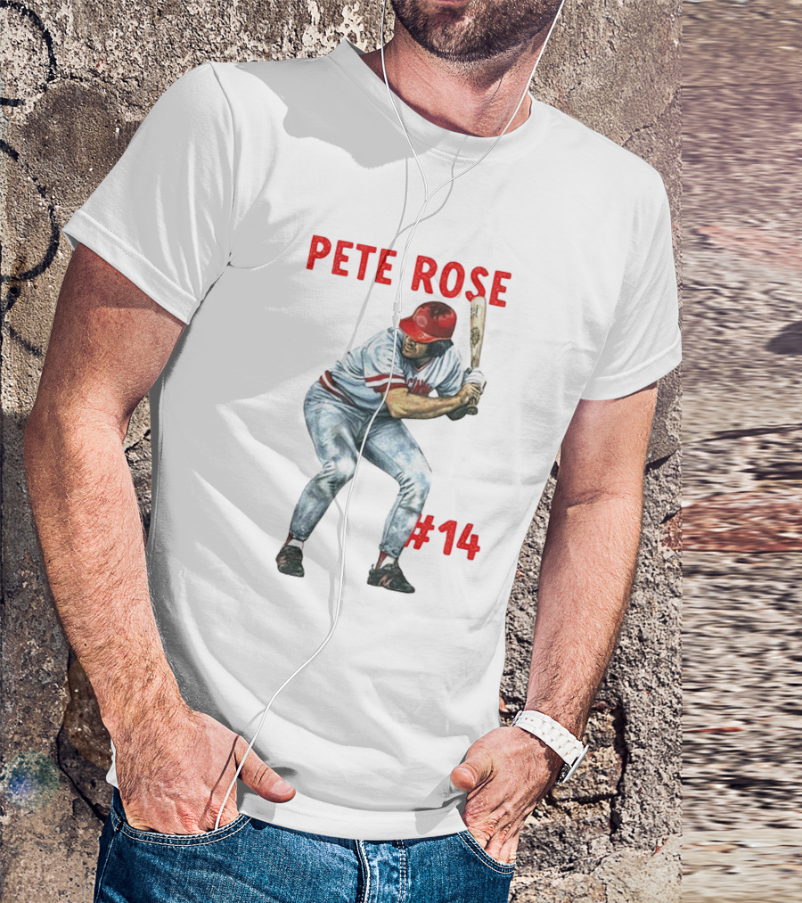 Pete Rose 14 Cincinnati Reds Baseball Player T-Shirt
