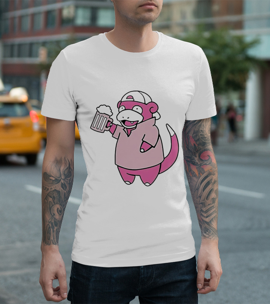 Slowpoke Pokemon Slowbro Frat Beer Cap T-Shirt
