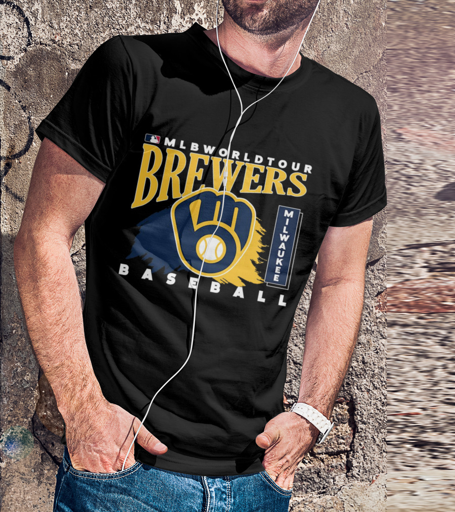 MLB World Tour Brewers Milwaukee Baseball T-Shirt