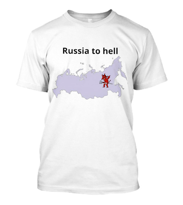 Russia To Hell Devil Map T-Shirt