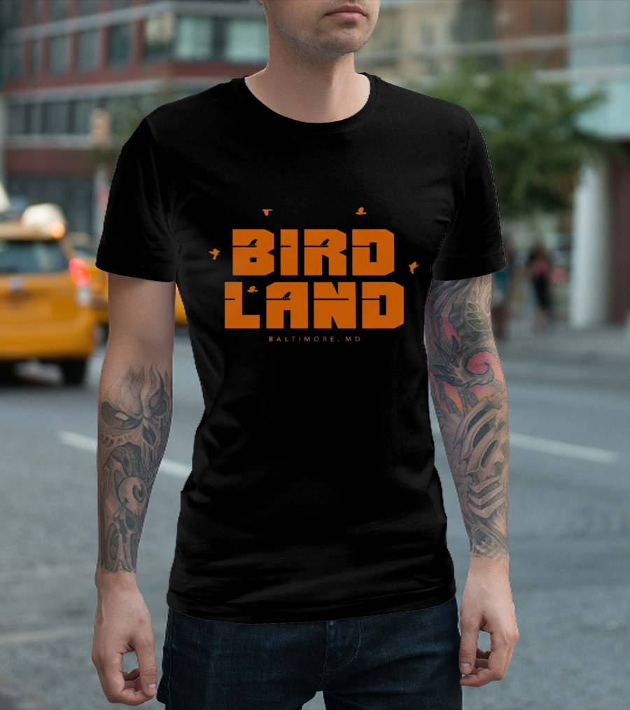 BIRD LAND Baltimore MD Orioles Fans Birds Flying Sports T-Shirt
