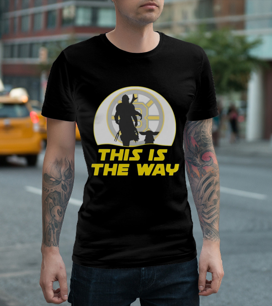 Boston Bruins This Is The Way Mandalorian Crossover T-Shirt