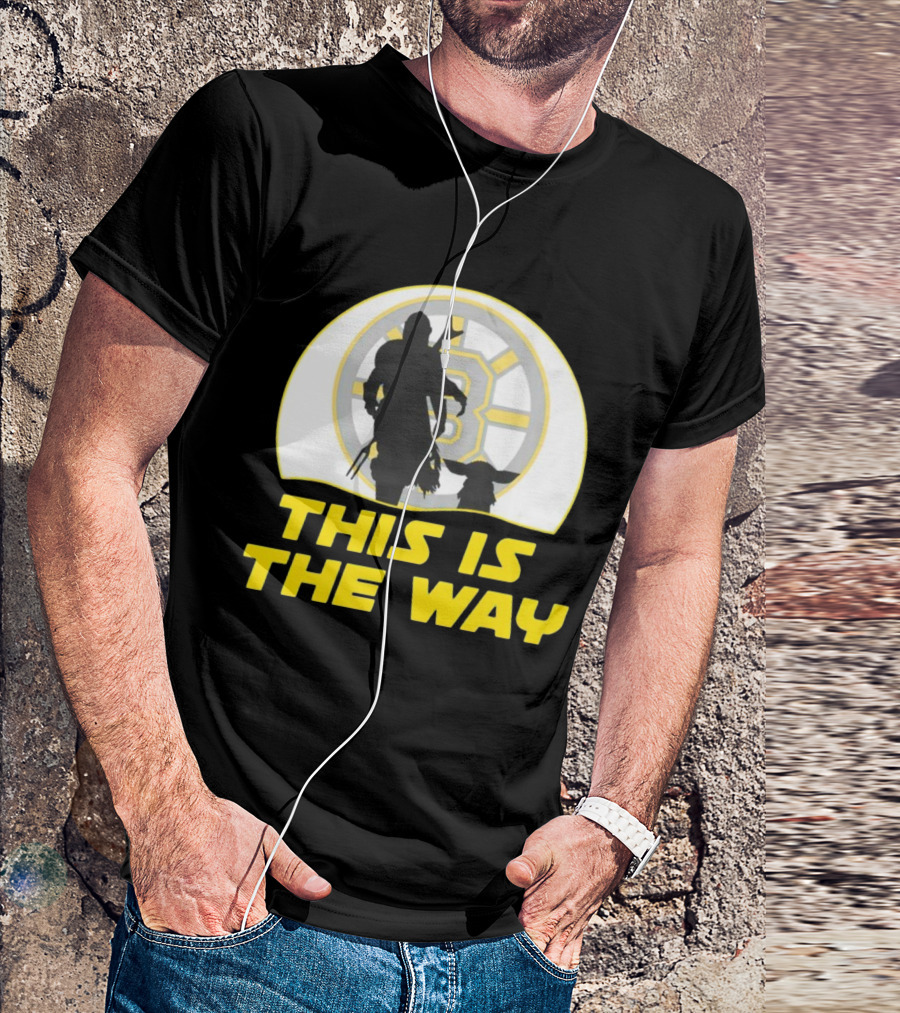 Boston Bruins This Is The Way Mandalorian Crossover T-Shirt