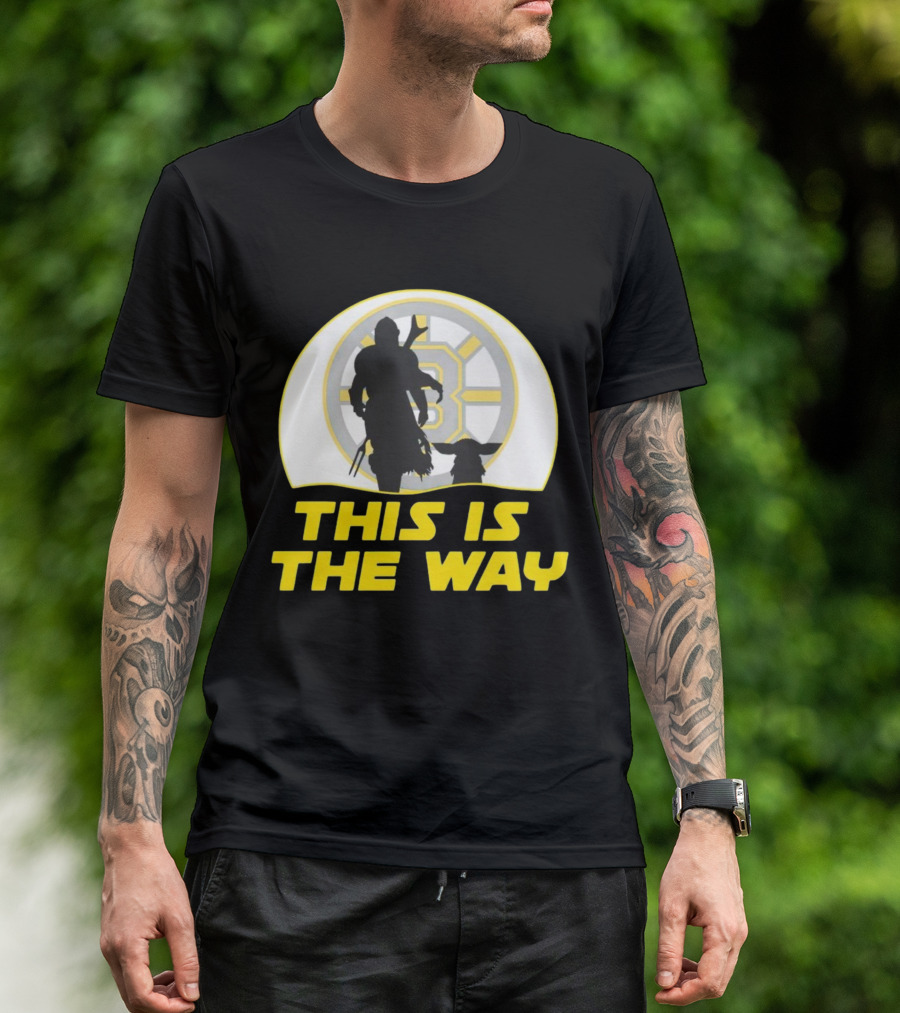 Boston Bruins This Is The Way Mandalorian Crossover T-Shirt