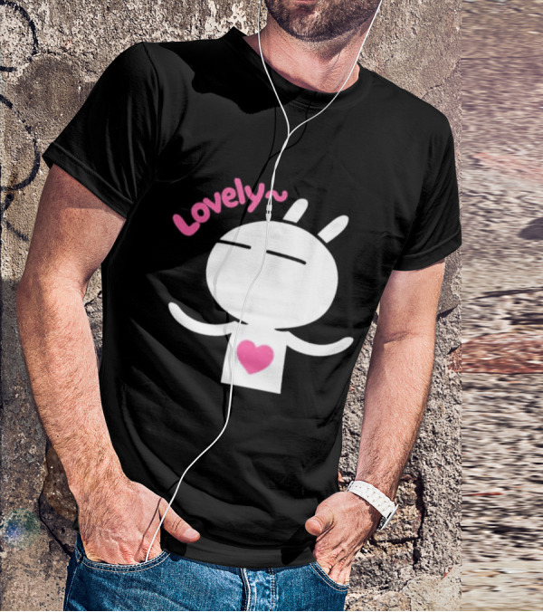 Lovely Emotion Tuzki Character With Heart T-Shirt