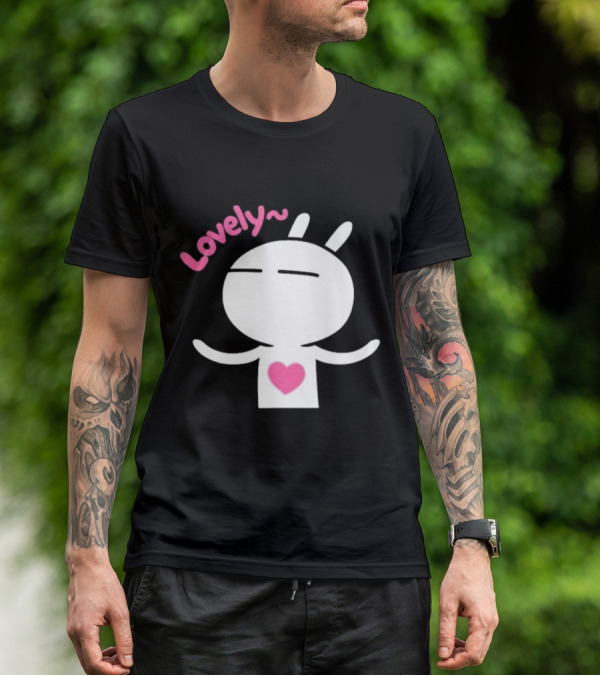 Lovely Emotion Tuzki Character With Heart T-Shirt