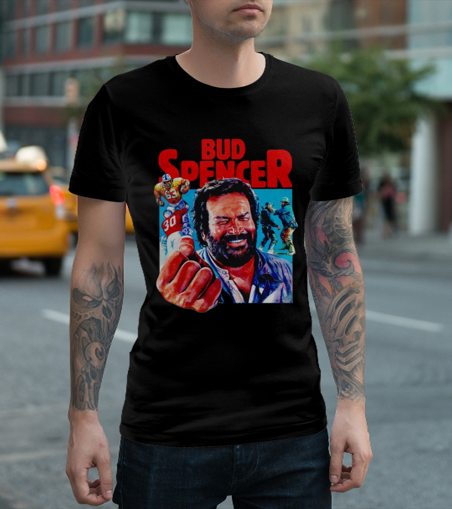 Bud Spencer Football And Laughing Scene In Action T-Shirt
