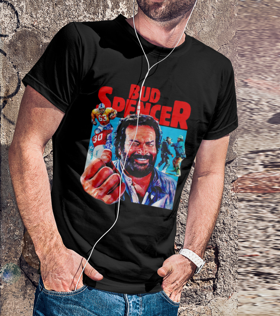 Bud Spencer Football And Laughing Scene In Action T-Shirt