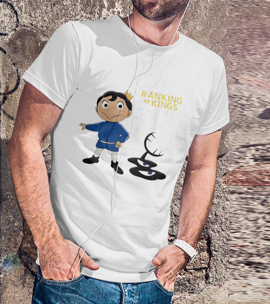 Ranking Of Kings Anime Character With Crown And Shadow Figure T-Shirt