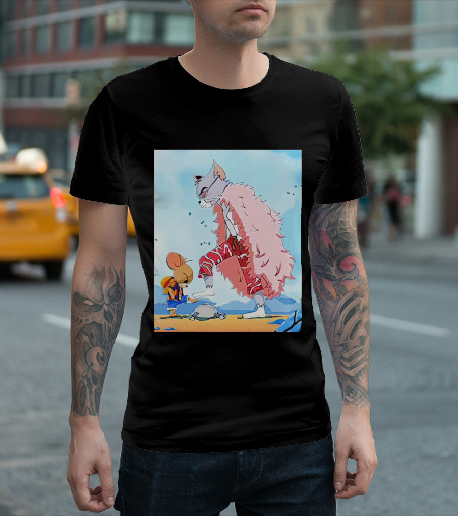 Tom and Jerry Dressrosa One Piece Style Showdown T-Shirt