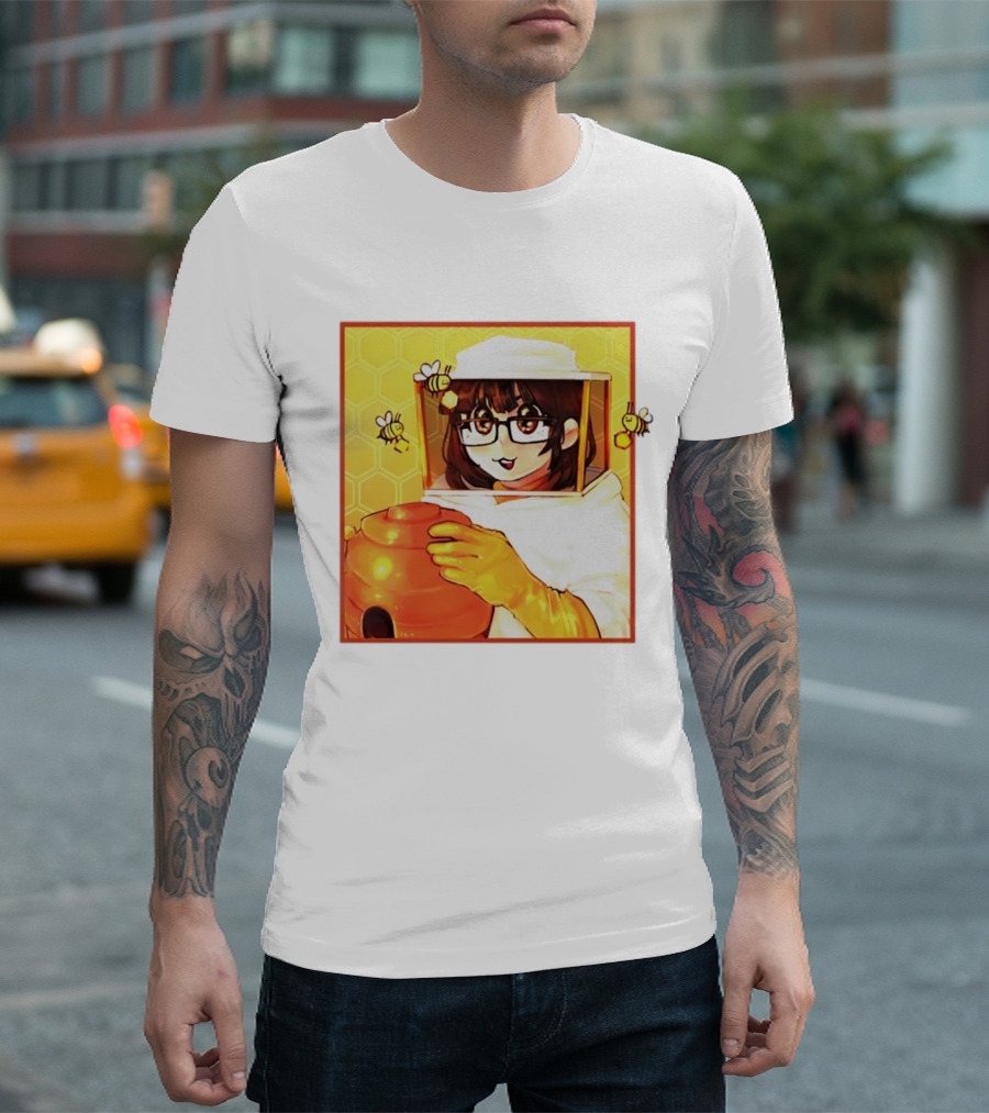 Bee Zabizow Honey Comb Bee Keeper Anime T-Shirt