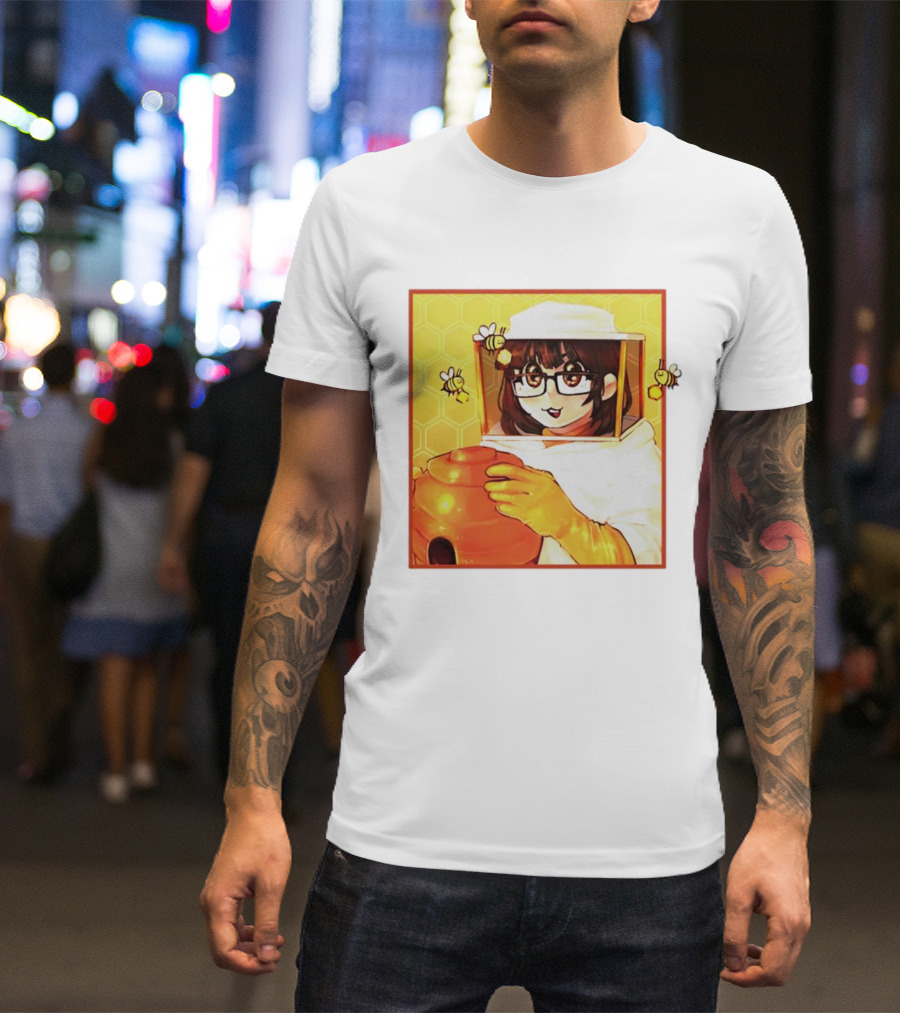 Bee Zabizow Honey Comb Bee Keeper Anime T-Shirt
