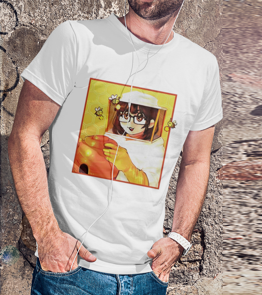 Bee Zabizow Honey Comb Bee Keeper Anime T-Shirt