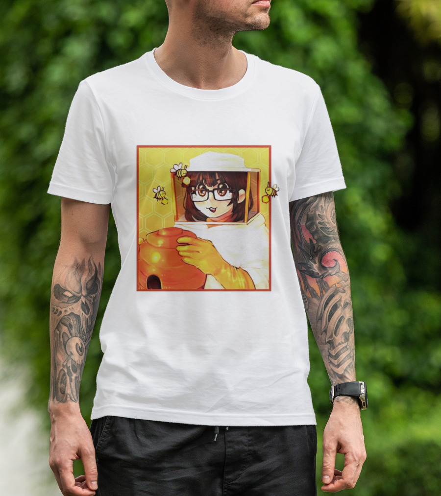 Bee Zabizow Honey Comb Bee Keeper Anime T-Shirt
