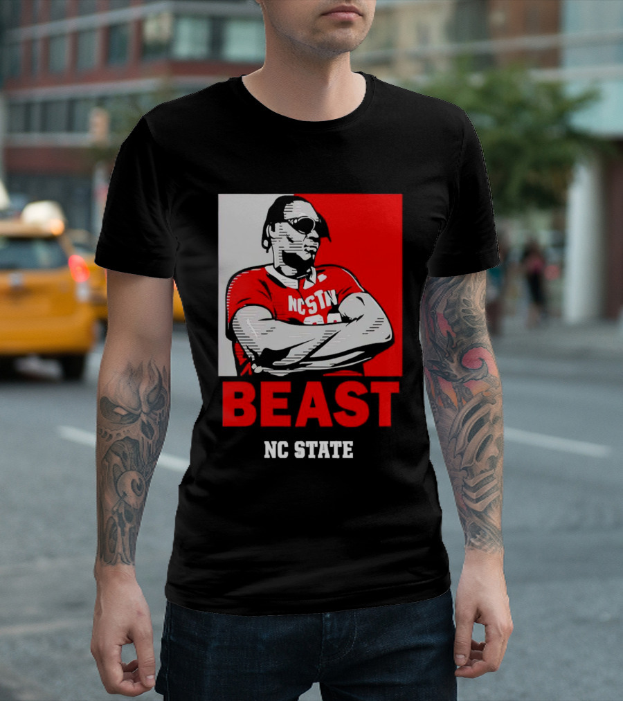 NC State Beast Shades DJ Burns Wolfpack T-Shirt