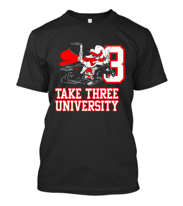 Joey Mcguire Take Three University Red Raider Character Number 3 T-Shirt