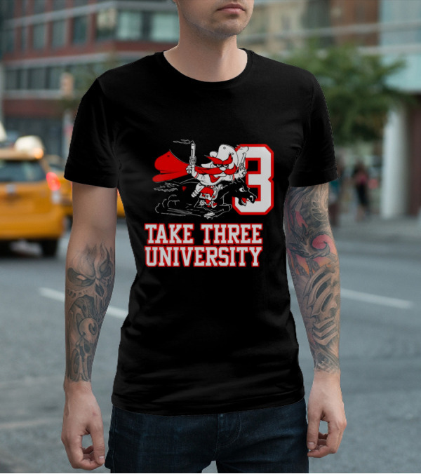 Joey Mcguire Take Three University Red Raider Character Number 3 T-Shirt