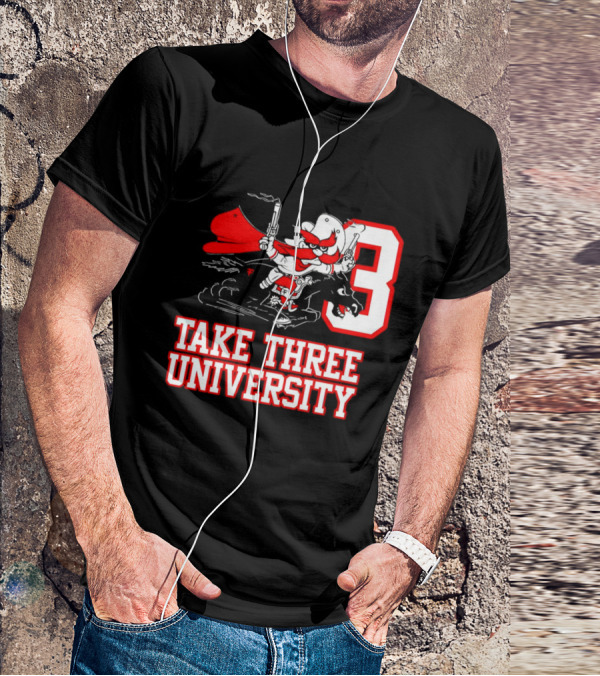 Joey Mcguire Take Three University Red Raider Character Number 3 T-Shirt