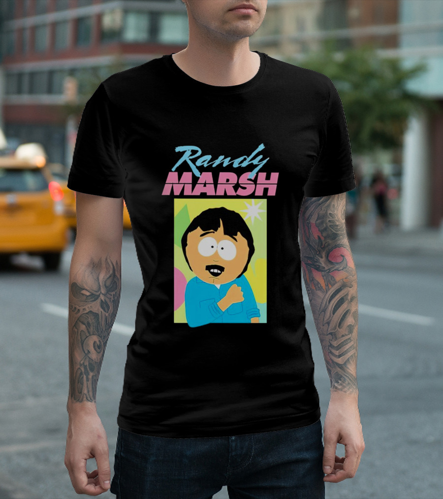 Randy Marsh Cartoon Character Colorful T-Shirt