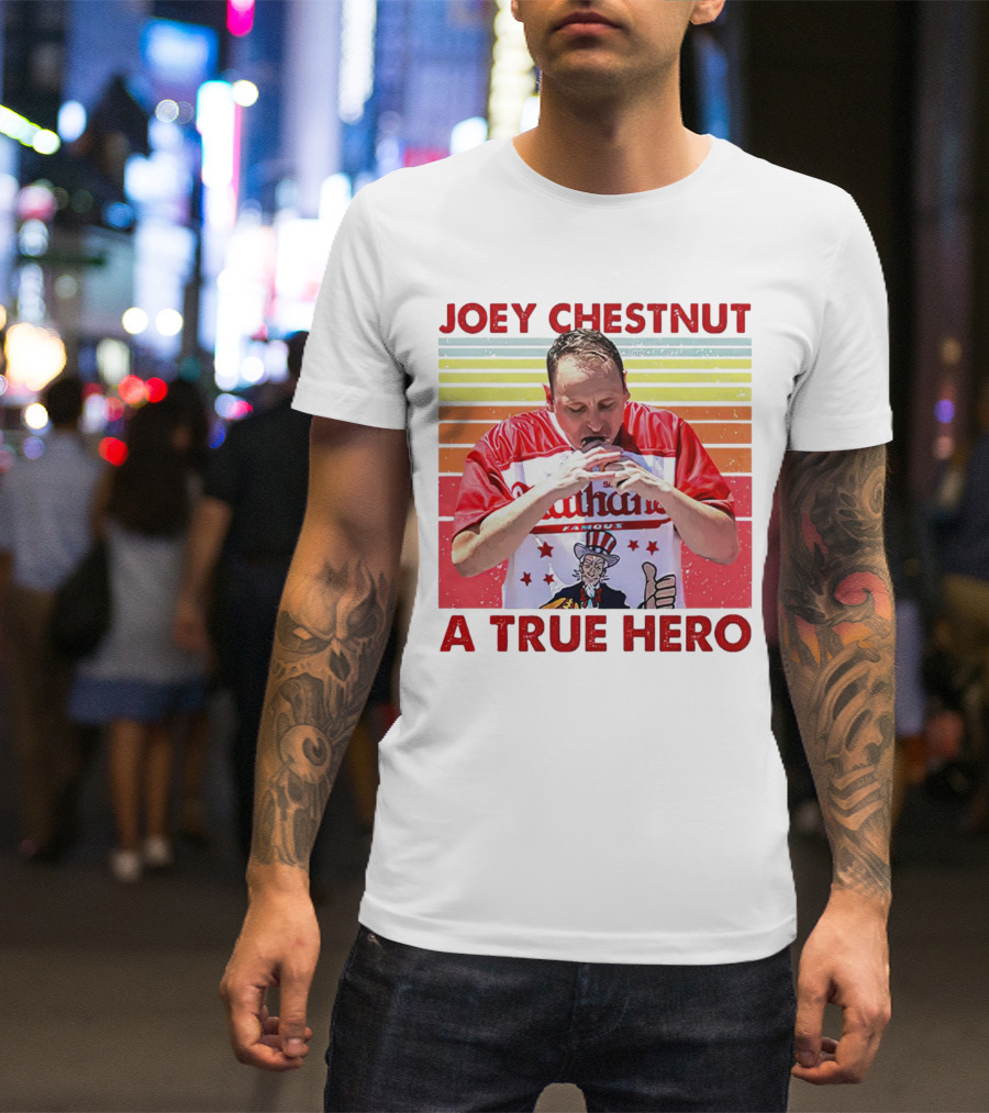 Joey Chestnut Nathan's Famous A True Hero T-Shirt