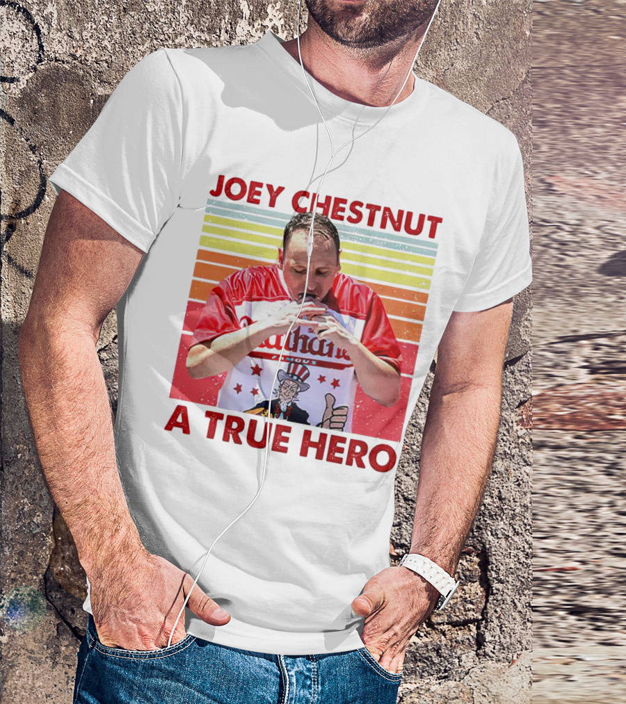 Joey Chestnut Nathan's Famous A True Hero T-Shirt
