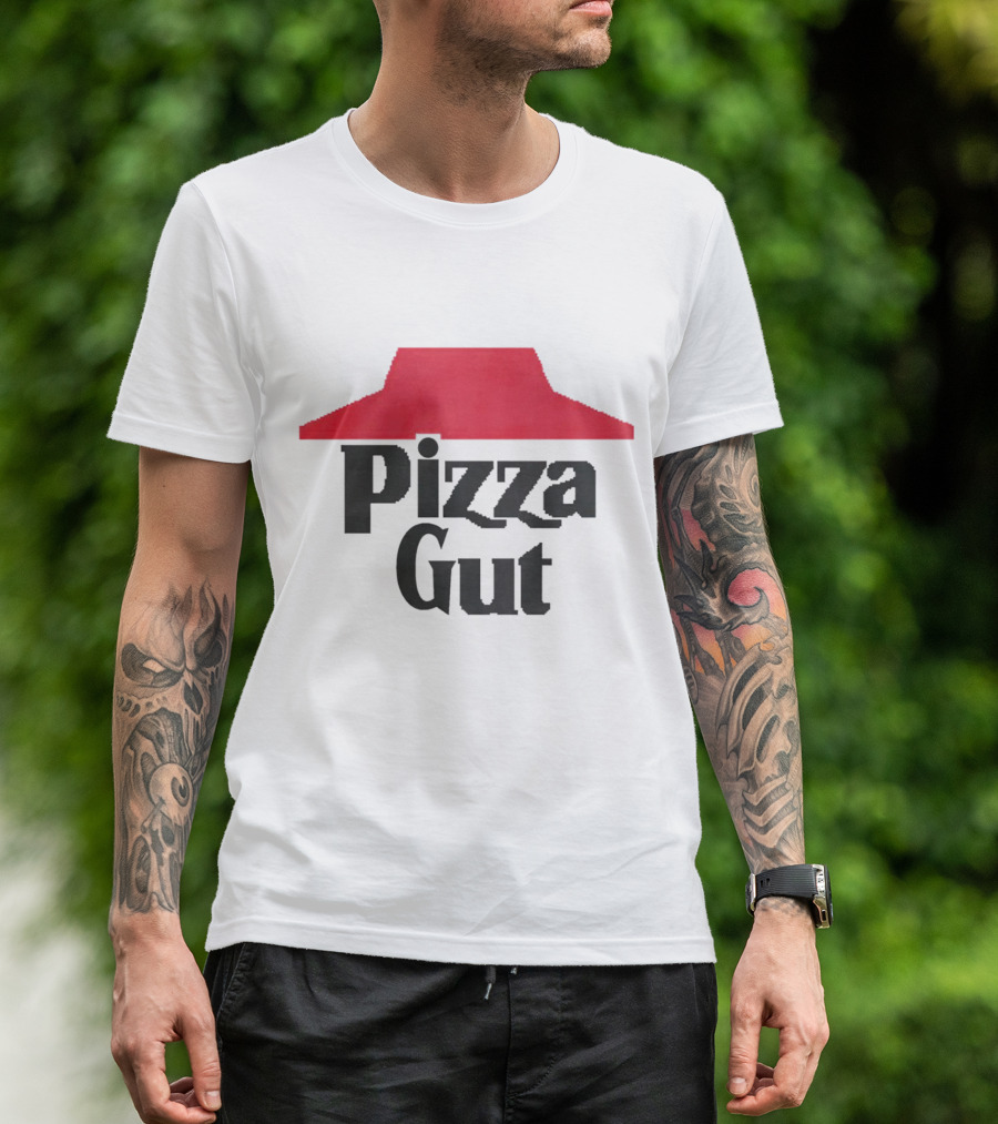 Pizza Gut Parody Red Hat T-Shirt