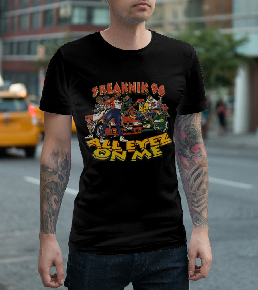 Freaknik 96 All Eyez On Me Party Scene With Cars And Dancers T-Shirt