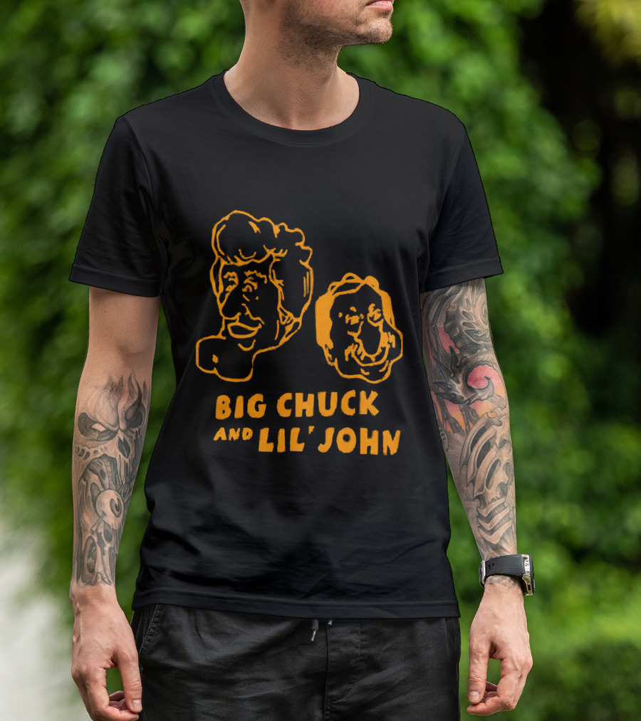 Big Chuck And Lil’ John Caricature Classic Faces T-Shirt
