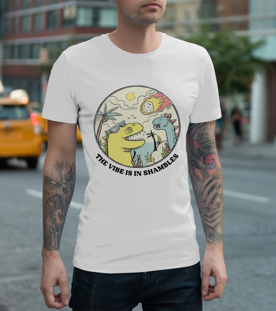 Dinosaur Meteor Impact Vibe is in Shambles T-Shirt