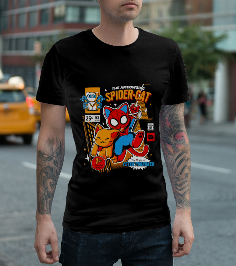 The Ameowzing Spider-Cat The Origin of Peter Purrrker 1st Issue T-Shirt