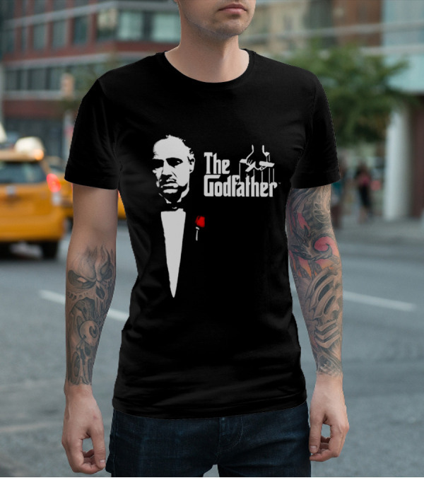 The Godfather Don Corleone Iconic Puppet Strings Red Rose T-Shirt