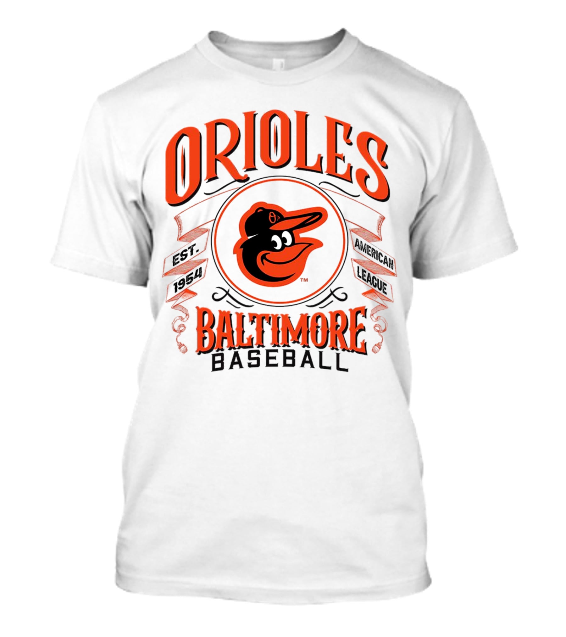 Orioles Baltimore Baseball American League Est 1954 T-Shirt